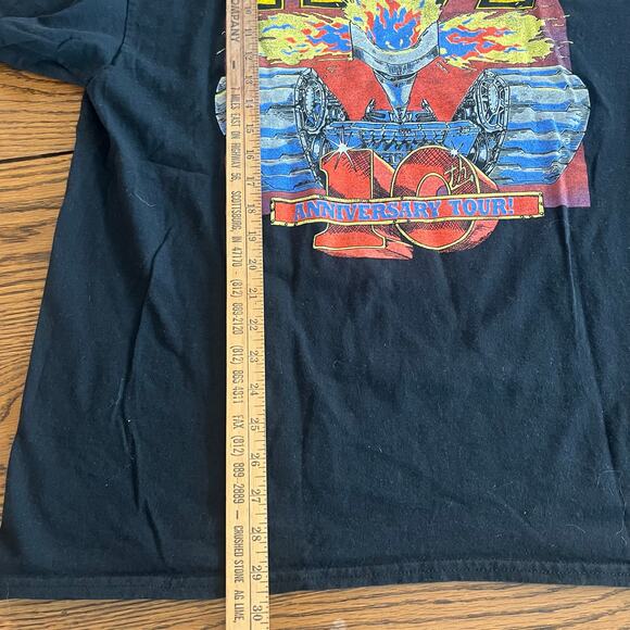 Vintage Kiss Logo Black T Shirt 10th Anniversary Tour Size XL - Picture 4 of 5